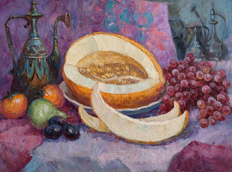 Melon Painting by Vasily Nesterov | Saatchi Art