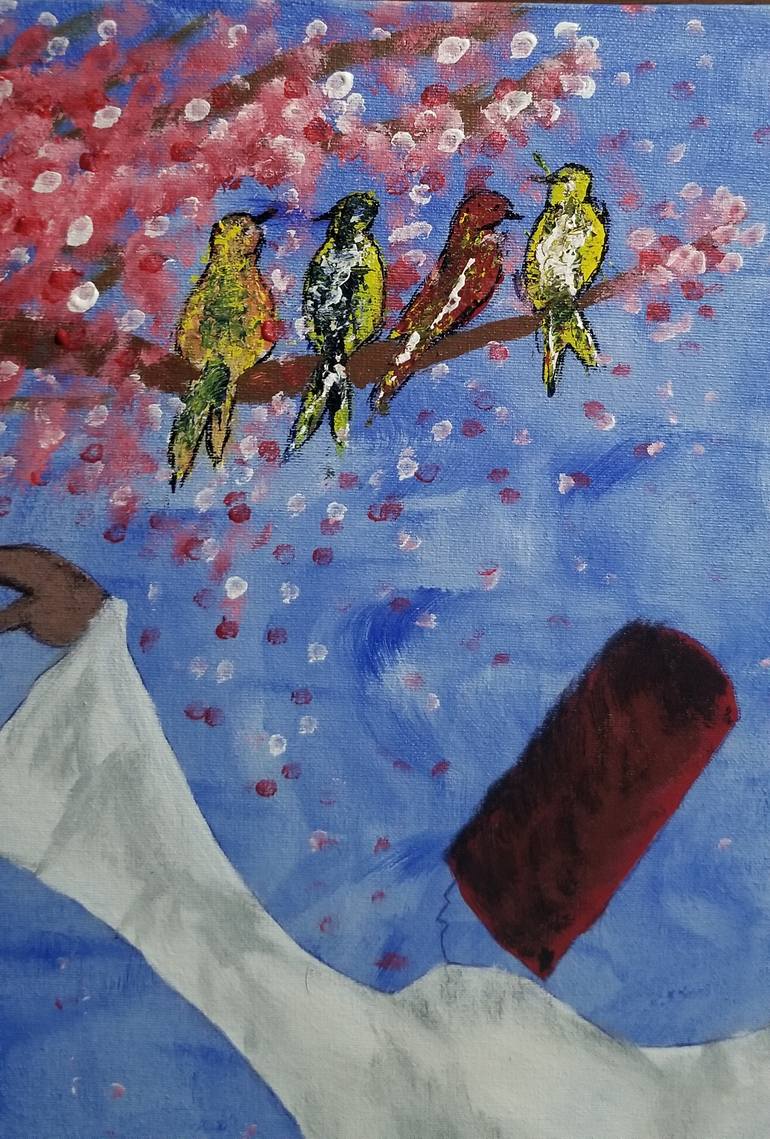 Original Abstract Calligraphy Painting by Abdullah Rahat