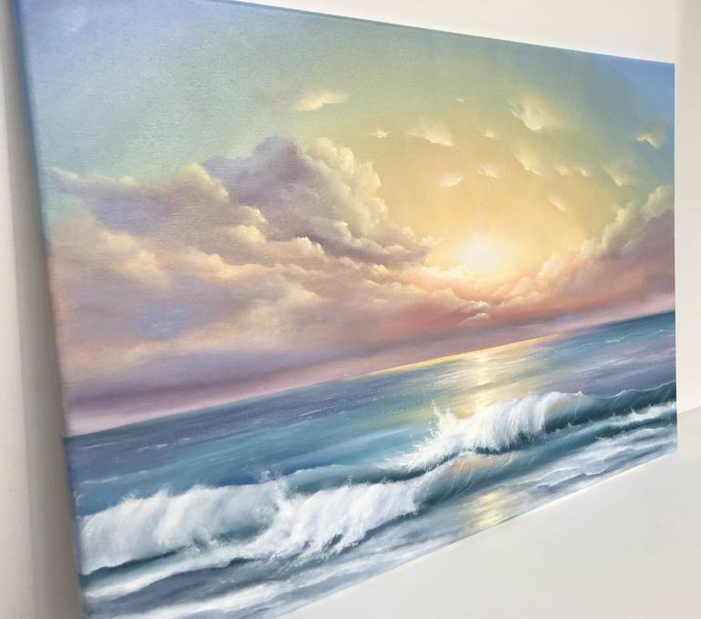 Original Impressionism Seascape Painting by ANNA KULAK