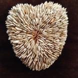 Small heart on a brown pillow by Emanuela Camacci