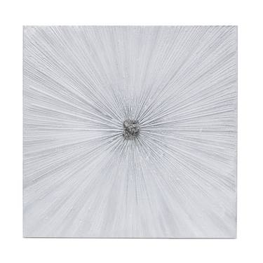 Painted Canvas with Selenite Sunrays and Chalcedony Rosette thumb