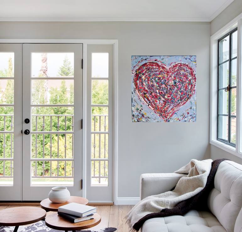 Original Art Deco Love Painting by Dennis Aran