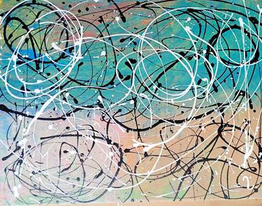 Original Abstract Expressionism Abstract Painting by Dennis Aran