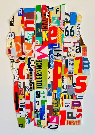 Print of Abstract Typography Collage by Whitney Wolff
