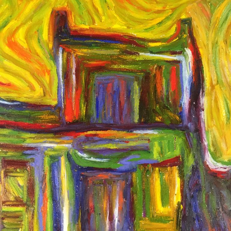 Original Expressionism Cities Painting by Eric Hanson
