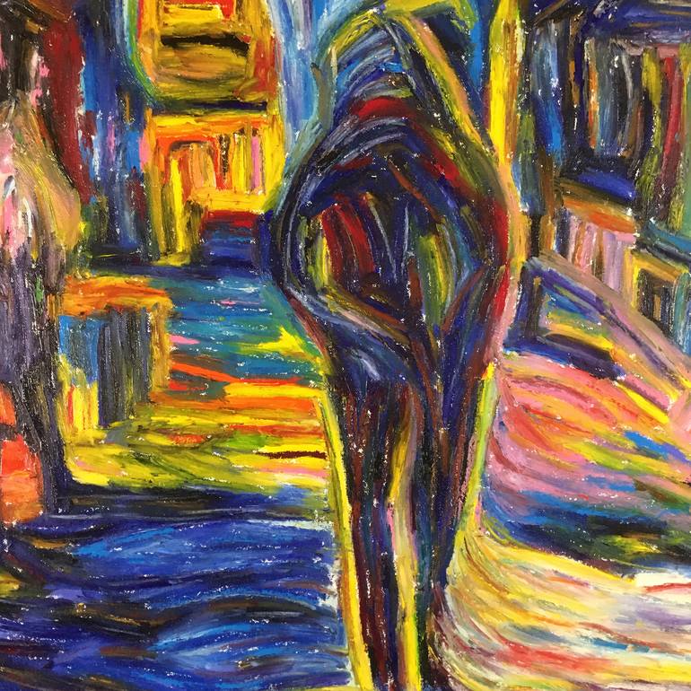 Original Expressionism Cities Painting by Eric Hanson