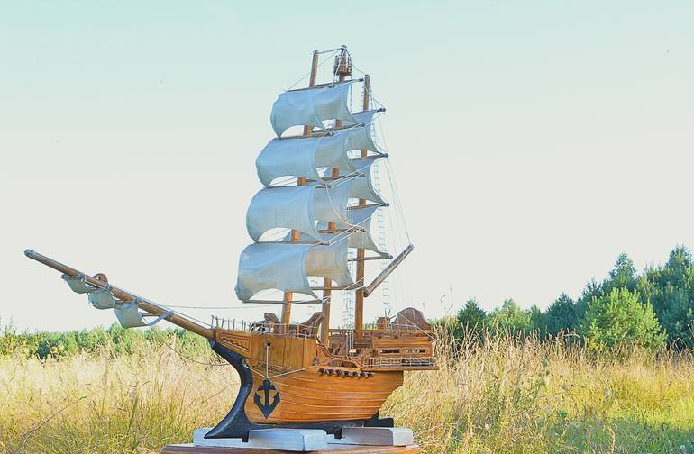 Original Conceptual Sailboat Sculpture by Roman Stavytskyi