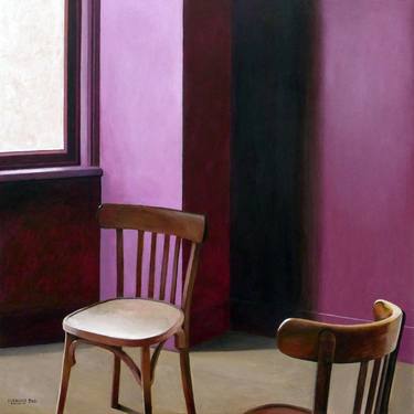 Original Figurative Interiors Paintings by Patrice Lannoy