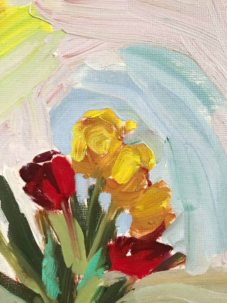 Original Abstract Floral Painting by Molly Mansfield