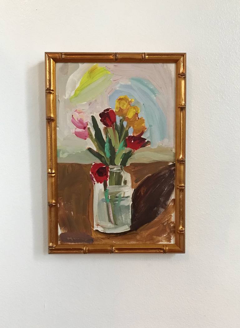 Original Abstract Floral Painting by Molly Mansfield