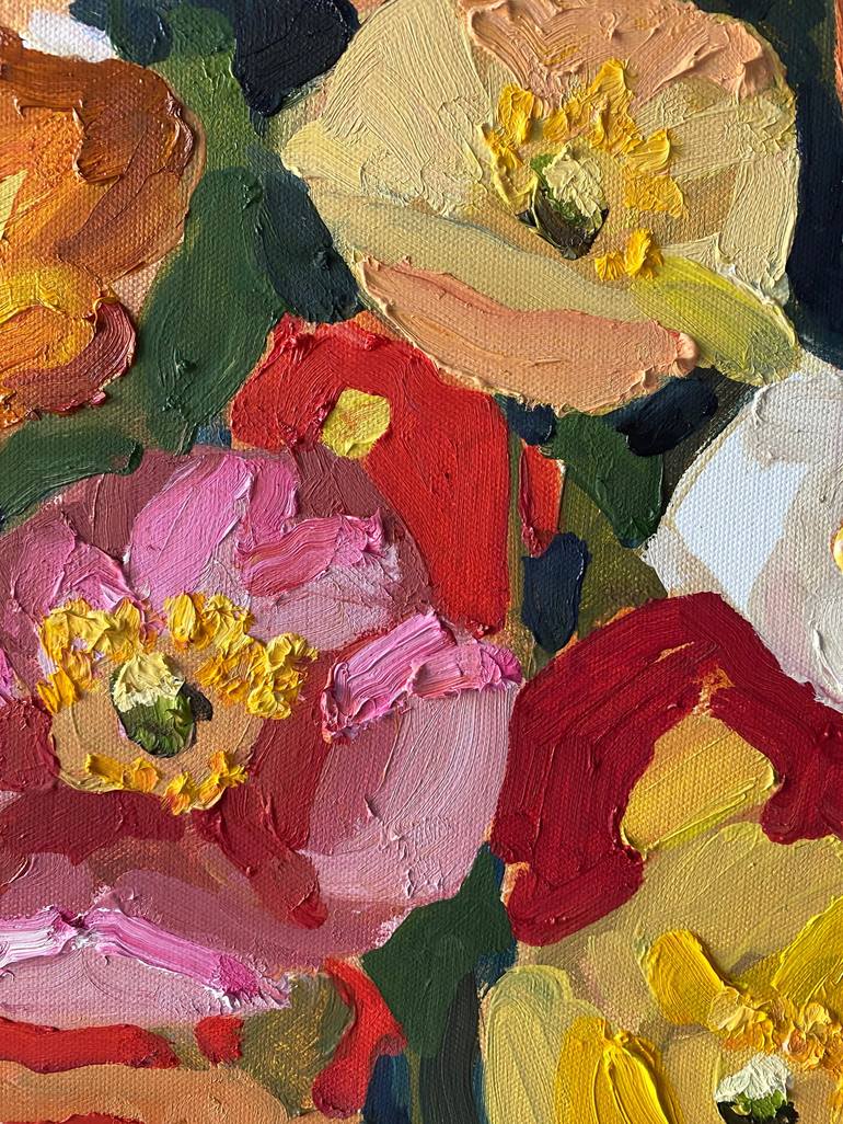 Original Abstract Floral Painting by Molly Mansfield