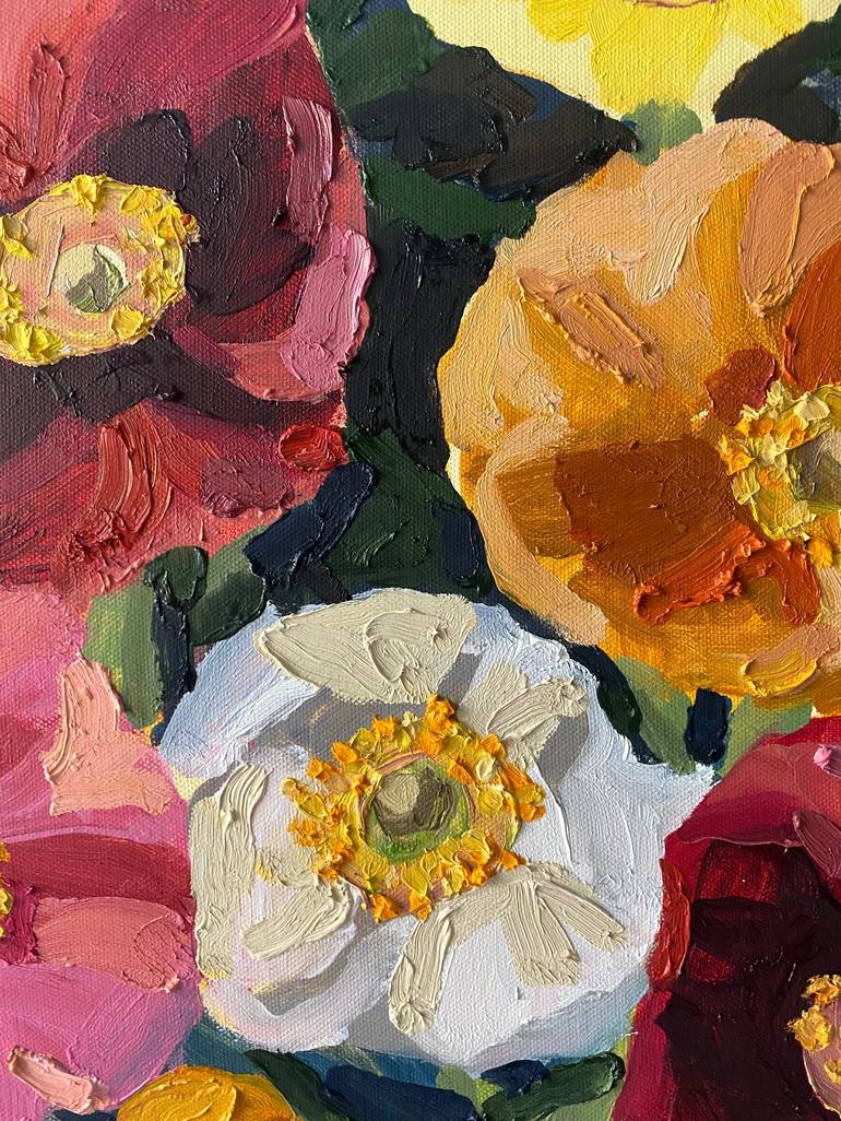 Original Abstract Floral Painting by Molly Mansfield