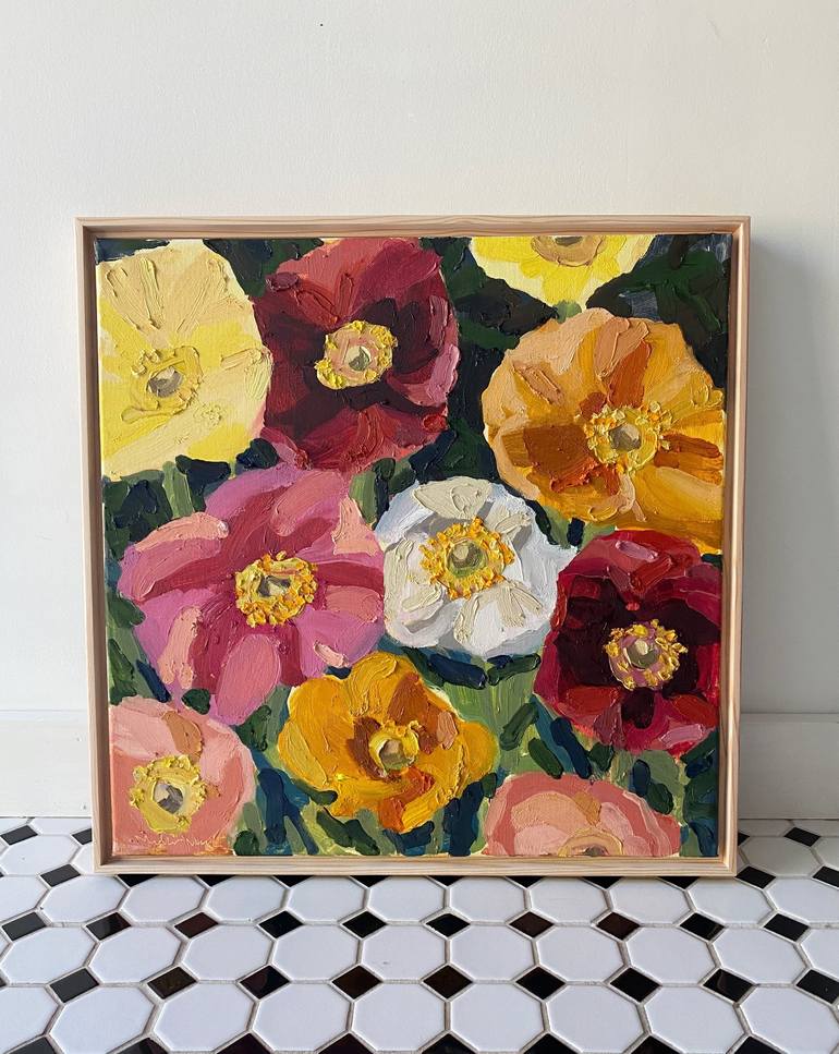 Original Abstract Floral Painting by Molly Mansfield