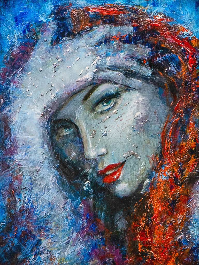 Original Abstract Expressionism Women Painting by Cristina Mihalachi