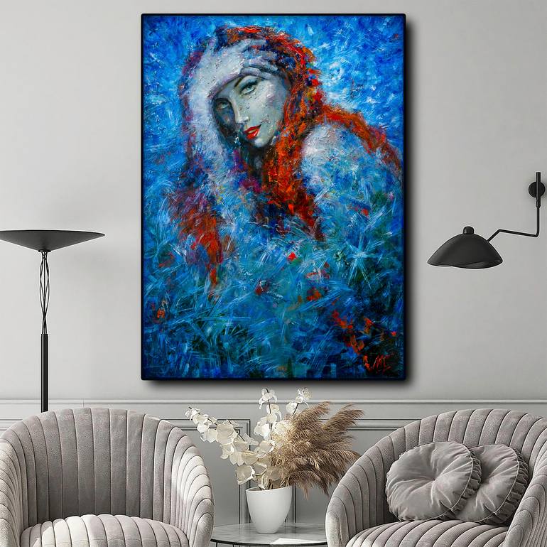 Original Abstract Expressionism Women Painting by Cristina Mihalachi