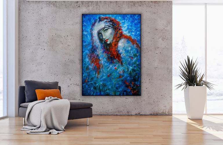 Original Abstract Expressionism Women Painting by Cristina Mihalachi