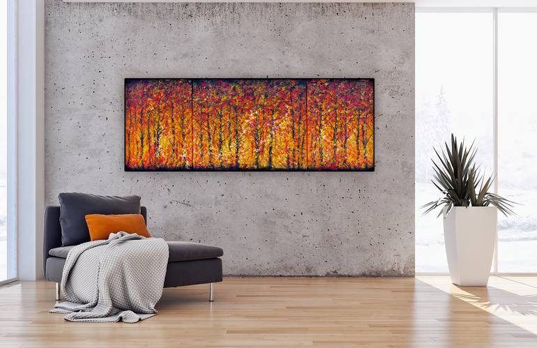 Original Abstract Expressionism Nature Painting by Cristina Mihalachi