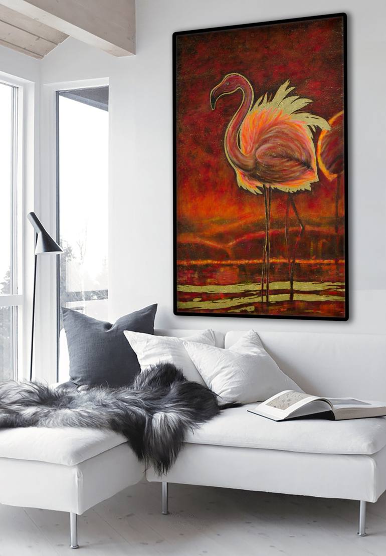 Original Abstract Animal Painting by Cristina Mihalachi