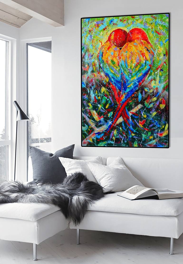 Original Abstract Animal Painting by Cristina Mihalachi