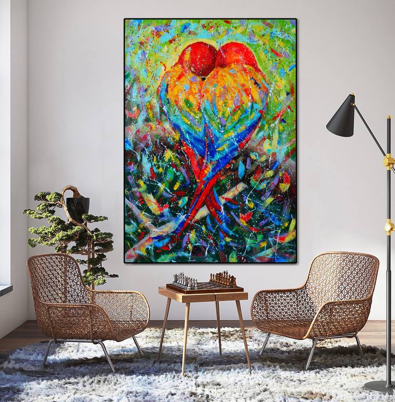 Original Abstract Animal Painting by Cristina Mihalachi