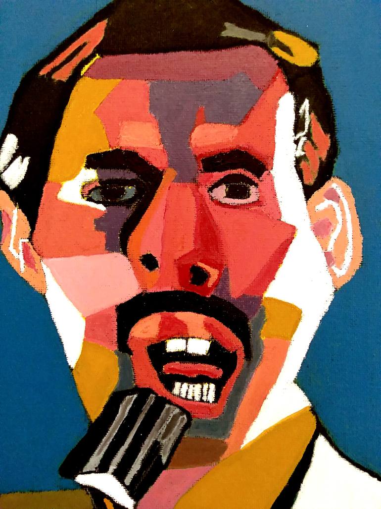 Original Cubism Pop Culture/Celebrity Painting by Walter Andino
