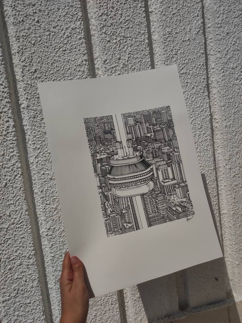 Original Illustration Architecture Drawing by Lera Ryazanceva
