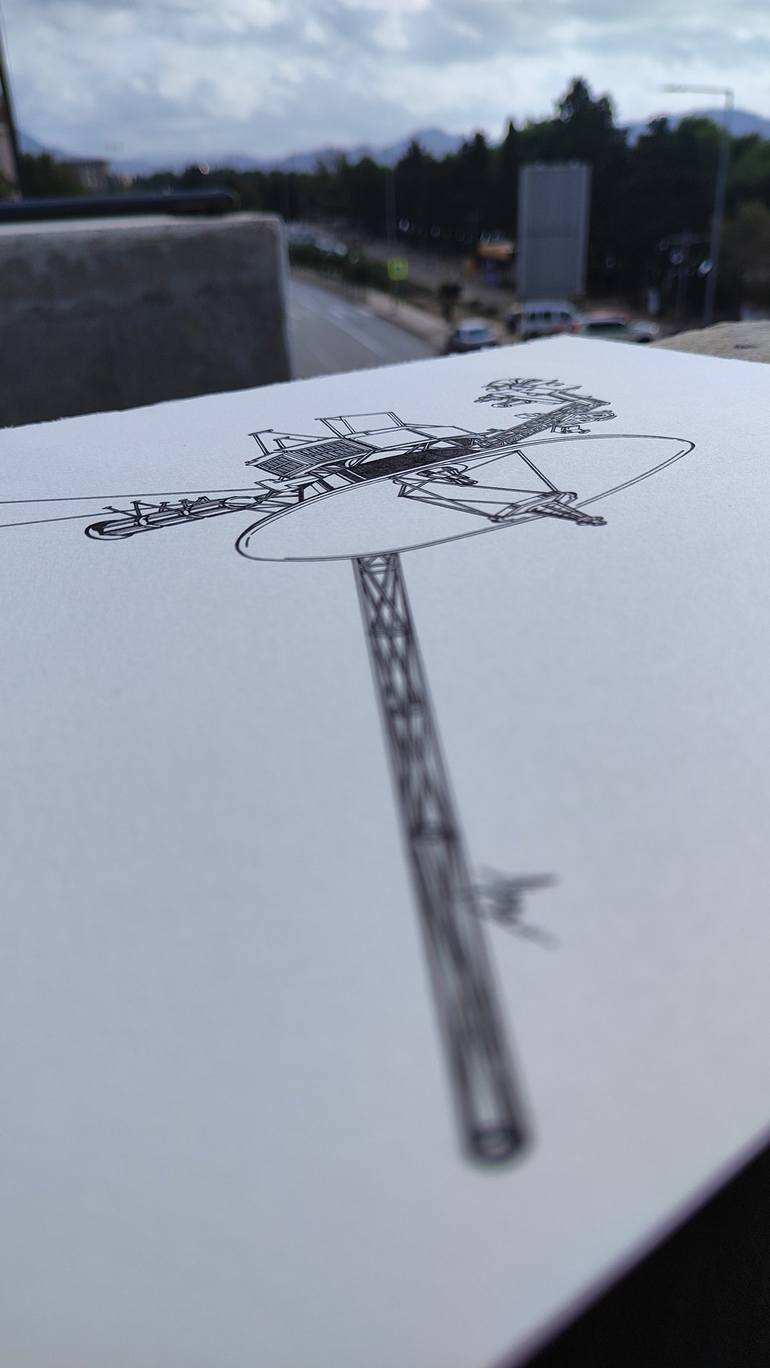 Original Aeroplane Drawing by Lera Ryazanceva