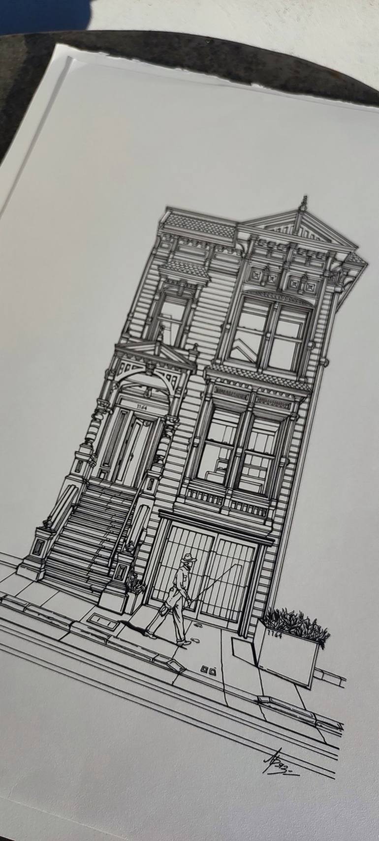 Original Illustration Architecture Drawing by Lera Ryazanceva