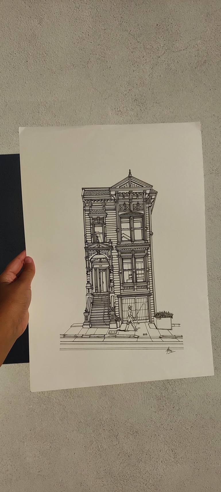 Original Illustration Architecture Drawing by Lera Ryazanceva