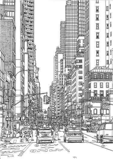 Original Illustration Architecture Drawings by Lera Ryazanceva