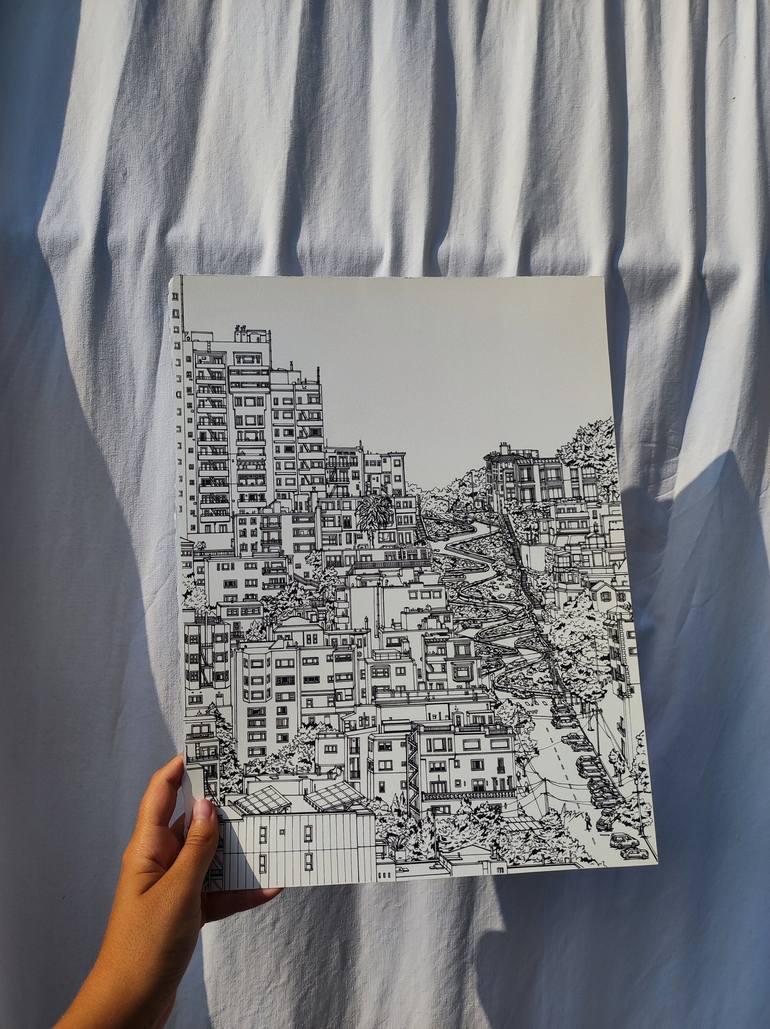 Original Illustration Architecture Drawing by Lera Ryazanceva