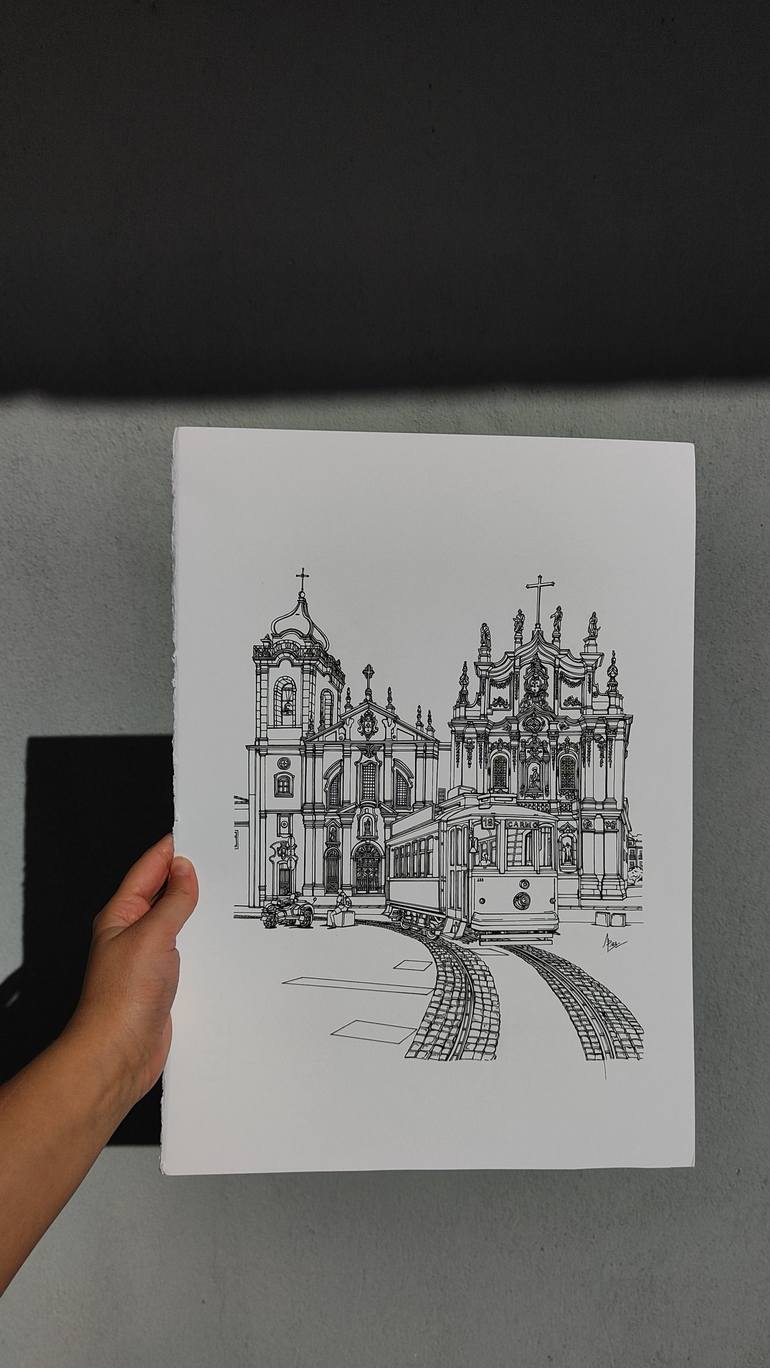 Original Illustration Architecture Drawing by Lera Ryazanceva