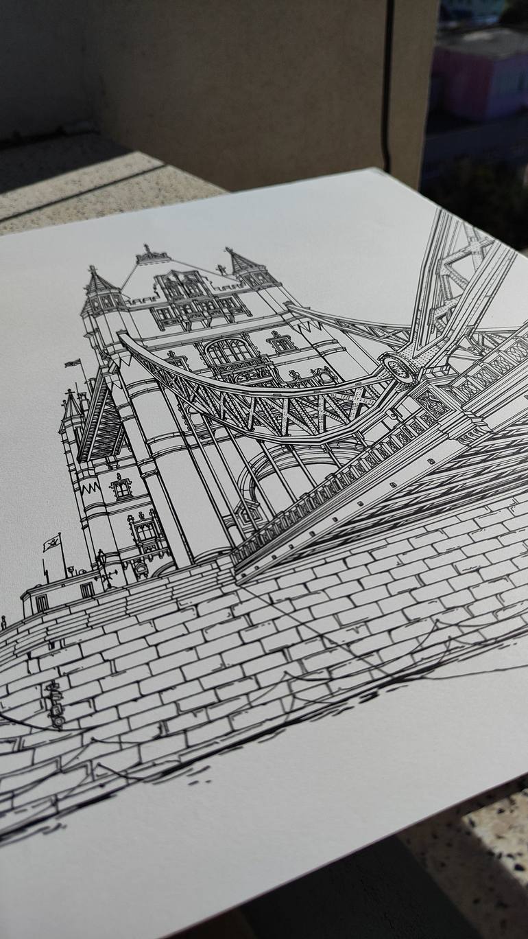 Original Illustration Architecture Drawing by Lera Ryazanceva