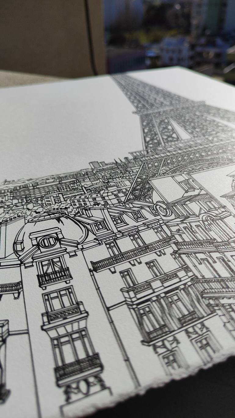 Original Illustration Architecture Drawing by Lera Ryazanceva