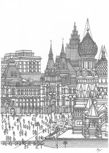 Original Architecture Drawings by Lera Ryazanceva