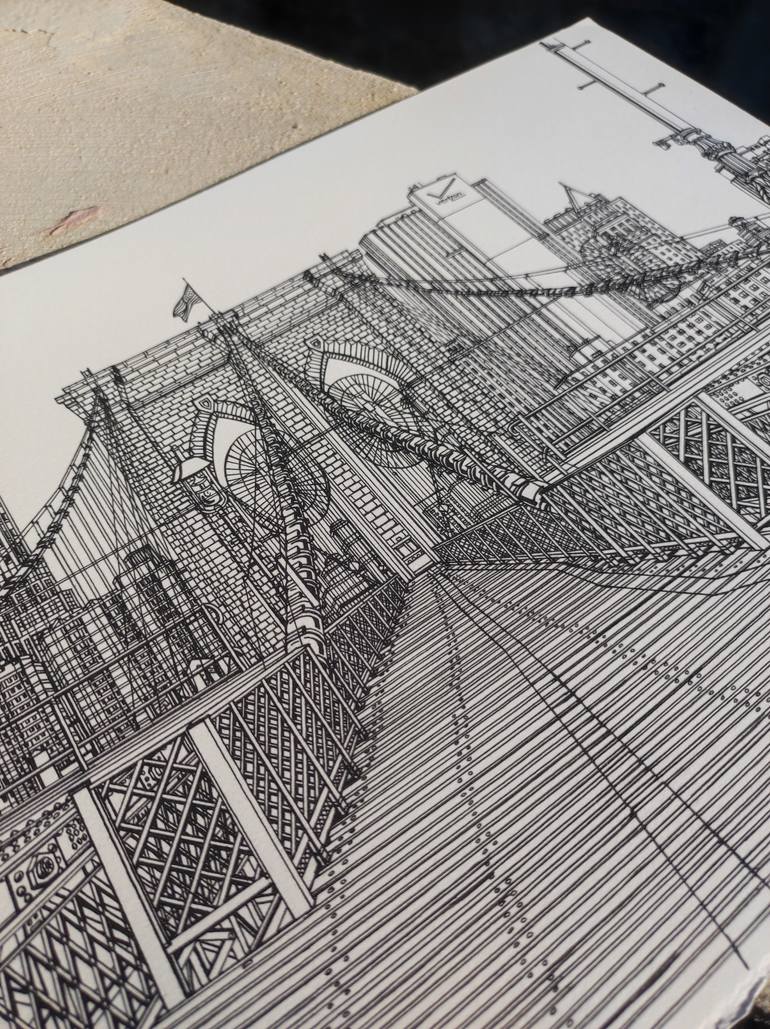 Original Illustration Architecture Drawing by Lera Ryazanceva