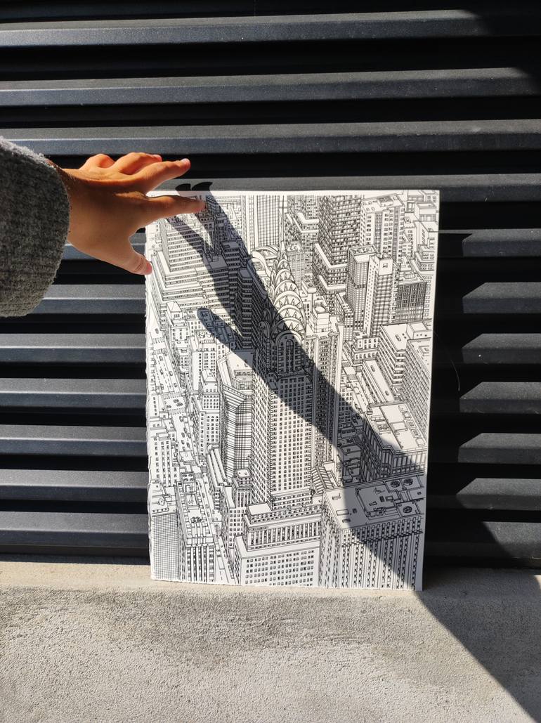 Original Illustration Architecture Drawing by Lera Ryazanceva