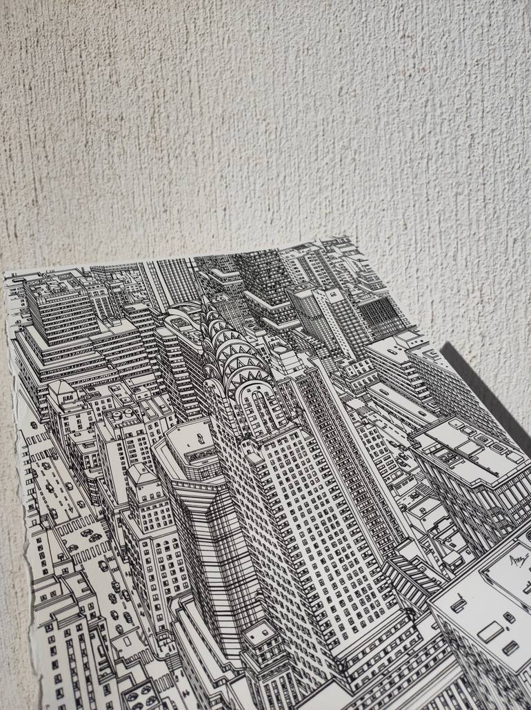 Original Illustration Architecture Drawing by Lera Ryazanceva