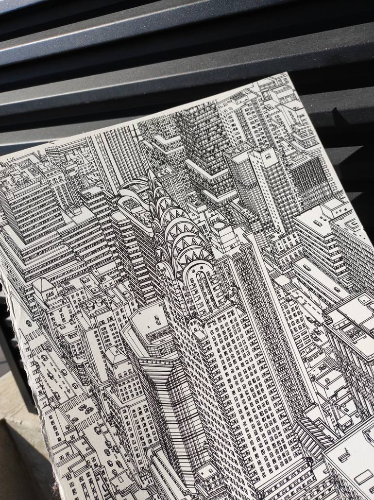 Original Illustration Architecture Drawing by Lera Ryazanceva