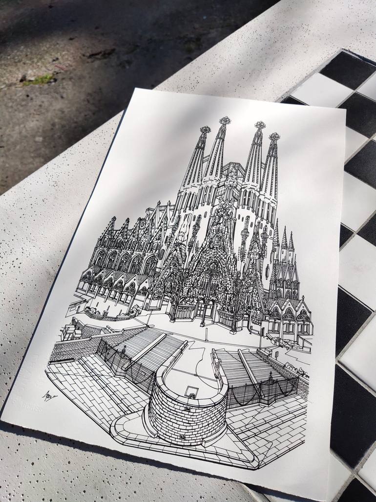 Original Architecture Drawing by Lera Ryazanceva