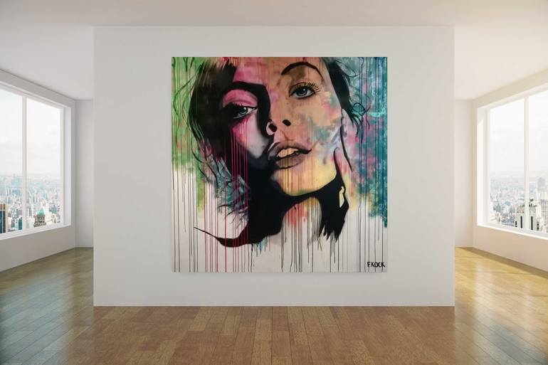 Original Pop Art Portrait Painting by femke kock