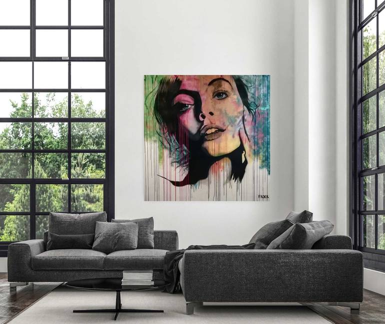 Original Pop Art Portrait Painting by femke kock