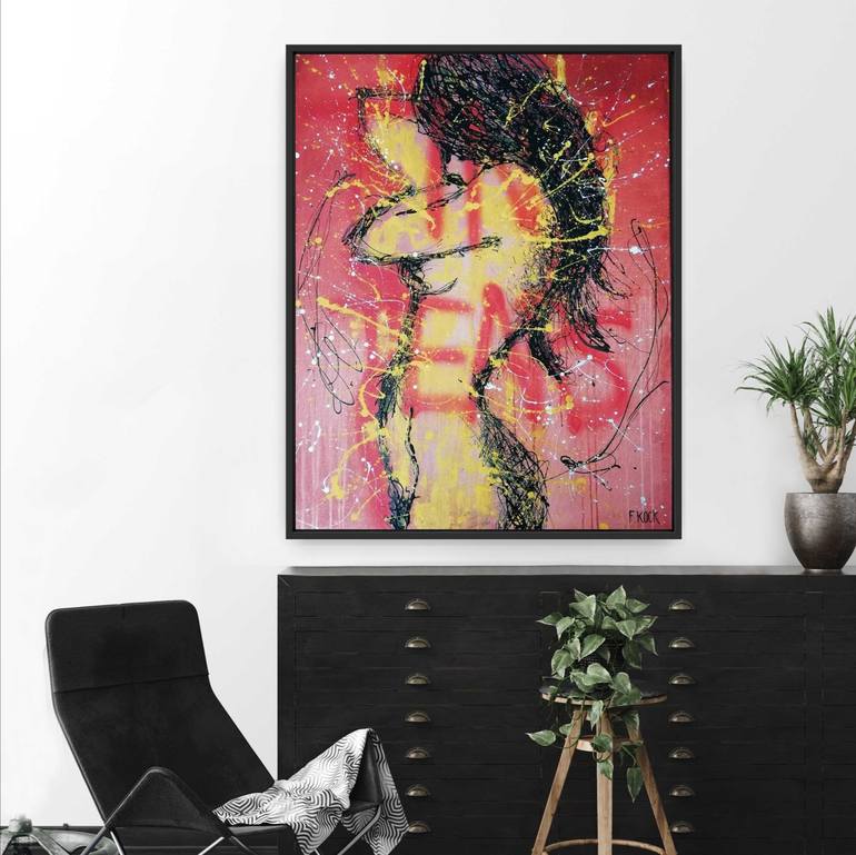 Original Expressionism Nude Painting by femke kock