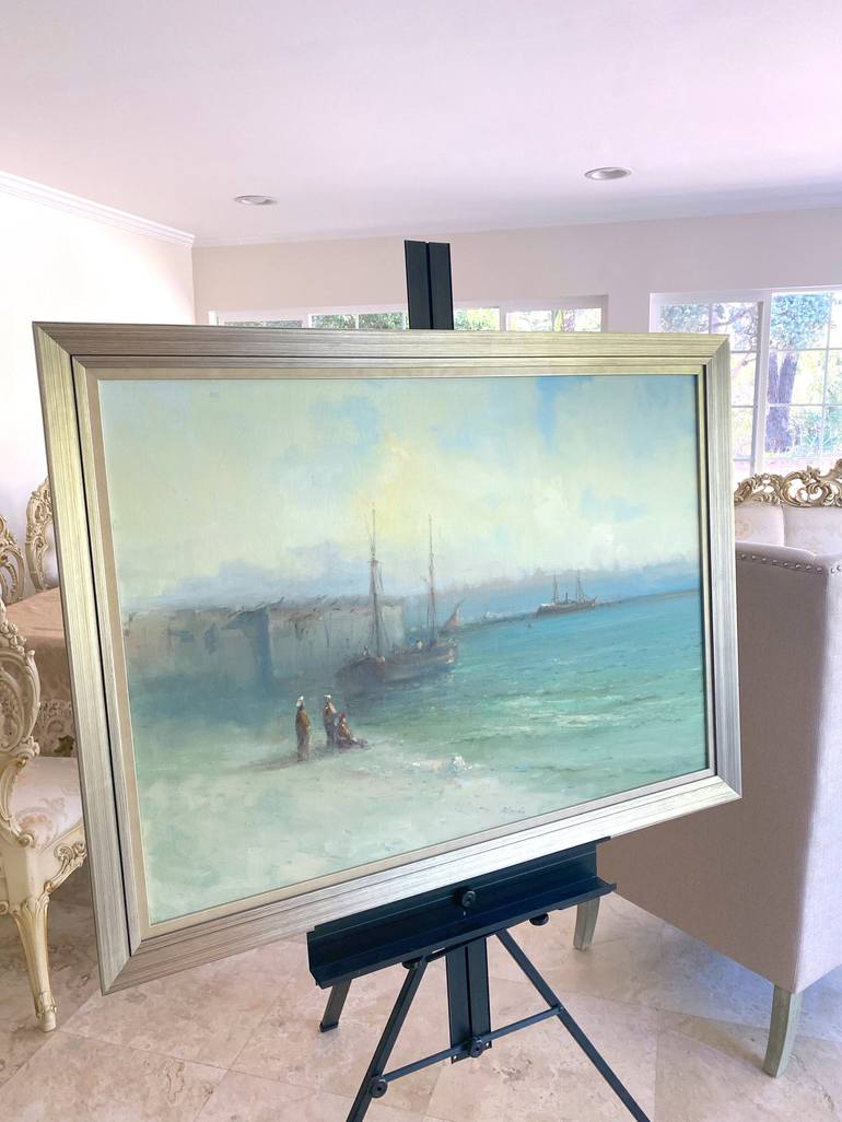 Original Sailboat Painting by Karen Darbinyan