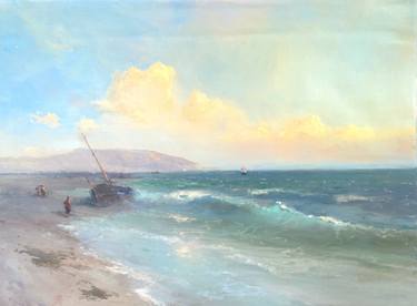Print of Fine Art Seascape Paintings by Karen Darbinyan