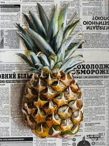 Pineapple on Newspaper thumb
