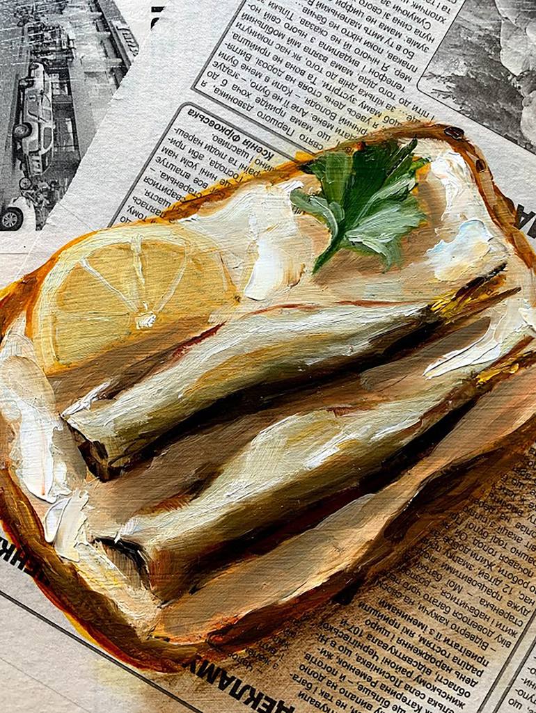 Original Art Deco Food Painting by Juli Stankevych