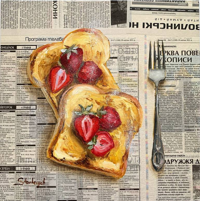 Original Art Deco Food Painting by Juli Stankevych