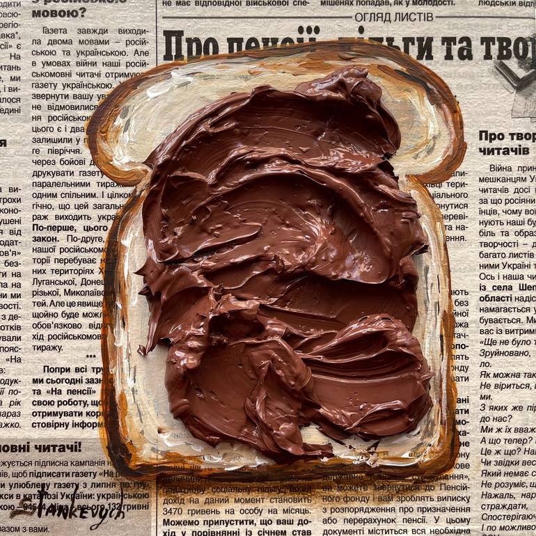 Chocolate Toast Painting by Juli Stankevych | Saatchi Art