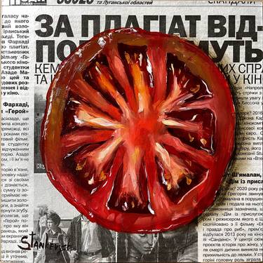 Tomato on newspaper thumb